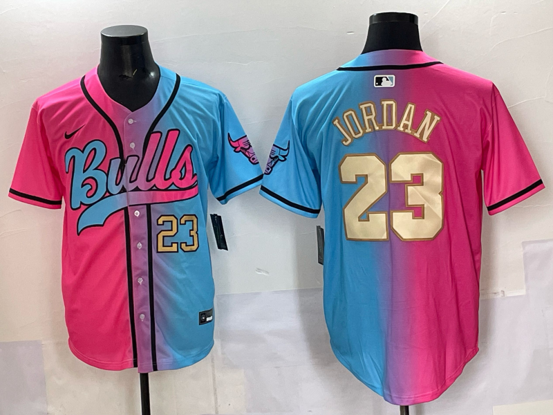 Men Chicago Bulls Nike #23 Jordan Blue pink NBA 2025 Jersey style 004->chicago bulls->NBA Jersey